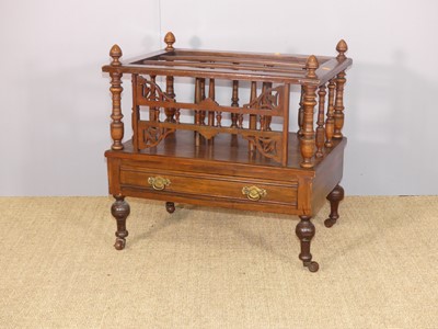 Lot 641 - A mid-Victorian walnut three divsion...