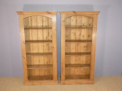 Lot 644 - A pair of reclaimed pine free-standing open...