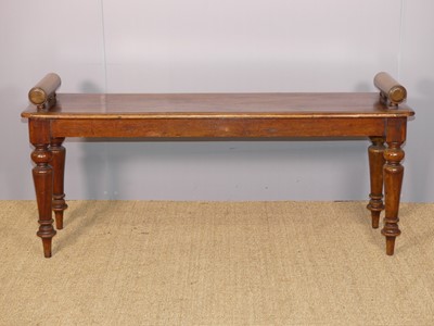 Lot 650 - A Victorian mahogany window seat, having...