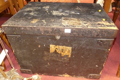 Lot 664 - An early 20th century black-painted pine and...