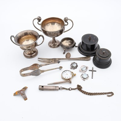 Lot 264 - An Elizabeth II silver twin handled trophy,...