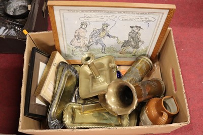 Lot 295 - A collection of metalware, to include a pair...