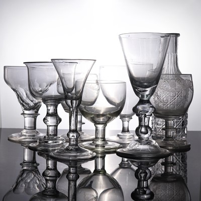 Lot 42 - Mixed glassware, to include an early 19th...