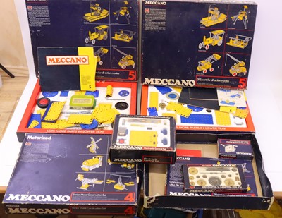 Lot 82 - Group of late release 1970s/1980s Meccano sets...