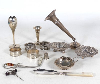 Lot 281 - A collection of silver and silver-plated wares,...