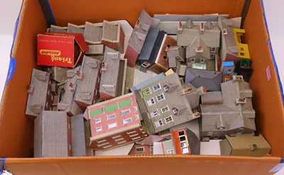 Lot 719 - Large collection of card/plastic buildings, 00...