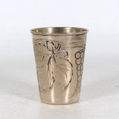 Lot 270 - An Italian silver beaker, of tapering form,...