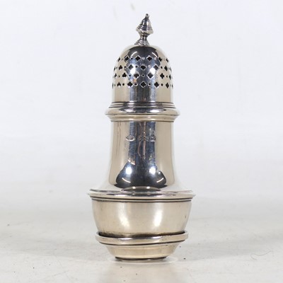 Lot 264 - A George V silver pepperette, of baluster form...