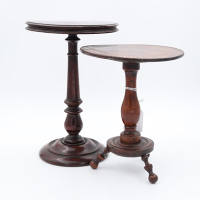 Lot 21 - A 19th century mahogany candle stand, on...