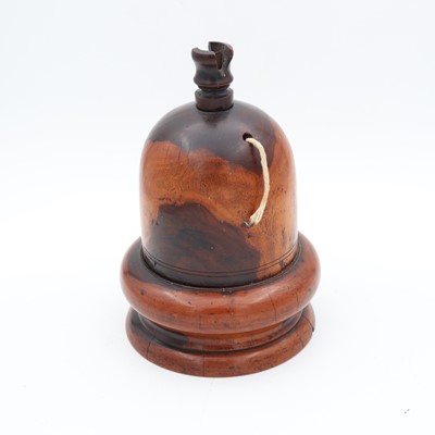 Lot 22 - A 19th century lignum vitae string box, in the...
