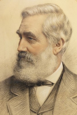 Lot 504 - Thomas Fall - Bust portrait of a bearded...