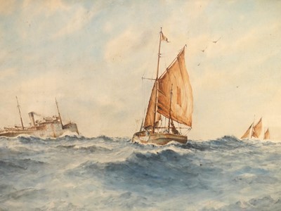 Lot 510 - J.M. Earl - Seascape, watercolour, signed and...
