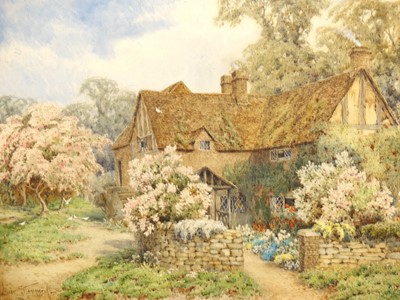 Lot 514 - Lilian Stannard (1877-1944) - Timbered cottage...