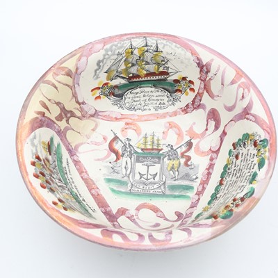 Lot 115 - A 19th century Sunderland lustre bowl, the...