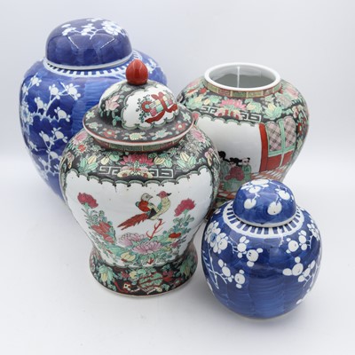 Lot 116 - A Chinese porcelain blue and white prunus...