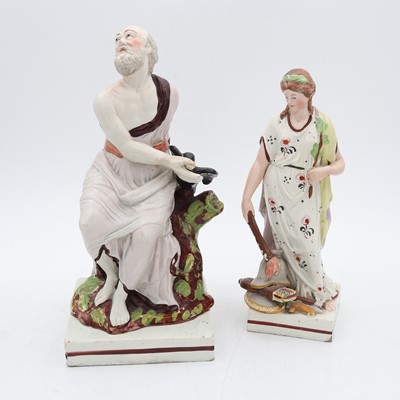 Lot 119 - A 19th century Staffordshire pearlware of...