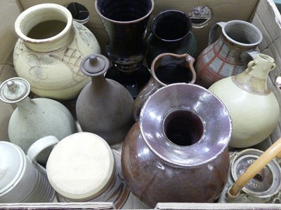 Lot 132 - A collection of studio pottery, to include a...