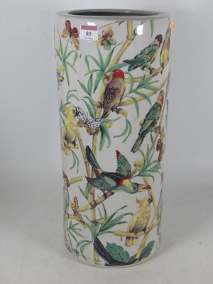 Lot 85 - A reproduction pottery stick stand, transfer...