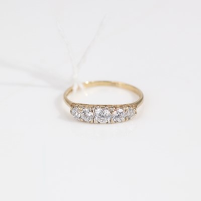 Lot 331 - An Edwardian style 9ct gold and cz set...
