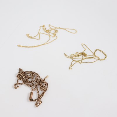 Lot 349 - A 9ct gold belcher link neck chain; together...