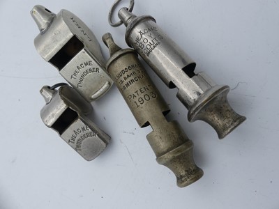 Lot 240 - A collection of whistles to include an LNER...