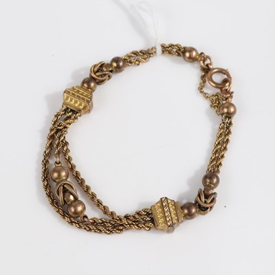 Lot 356 - A Victorian pinchbeck fancy link bracelet with...