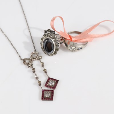 Lot 358 - Assorted silver costume jewellery, to include...