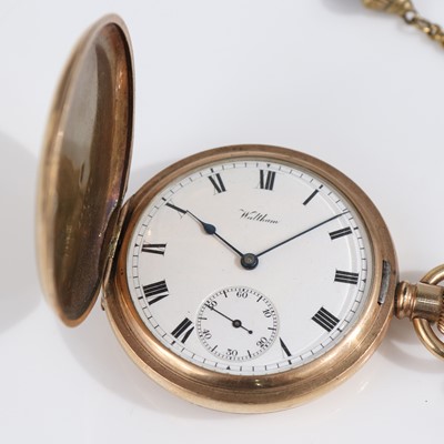 Lot 359 - A Waltham gent's gold plated full hunter...
