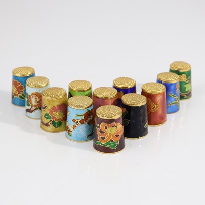 Lot 385 - A collection of gilt metal and cloisonne...