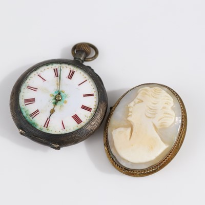 Lot 361 - A lady's continental silver cased keyless...